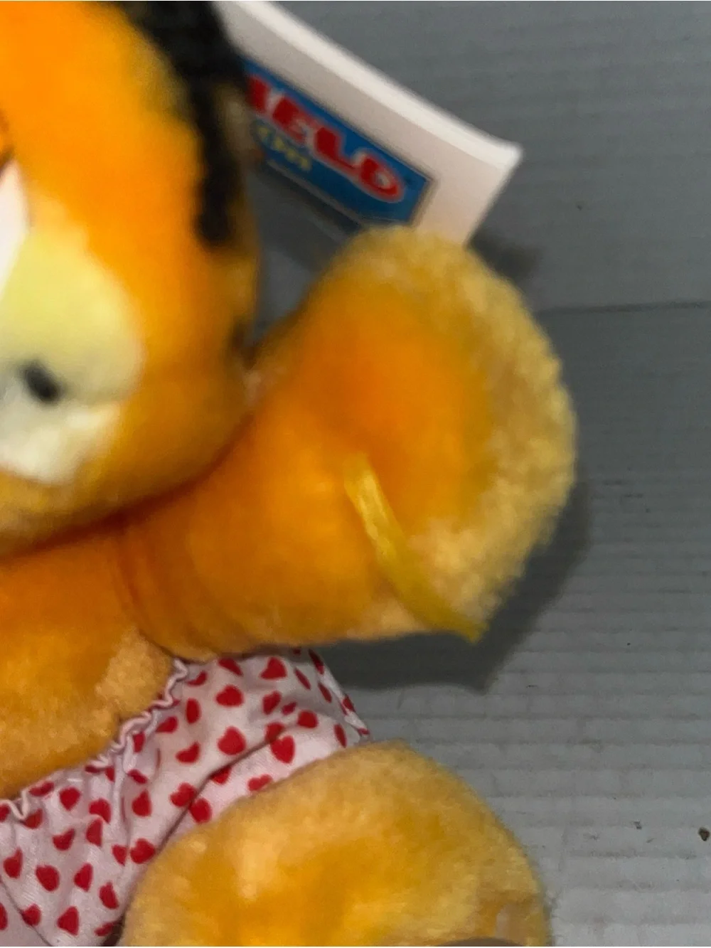 Vtg 1981 Garfield Valentine Hang-On Plush Suction Cup Window Clinger Toy Dakin